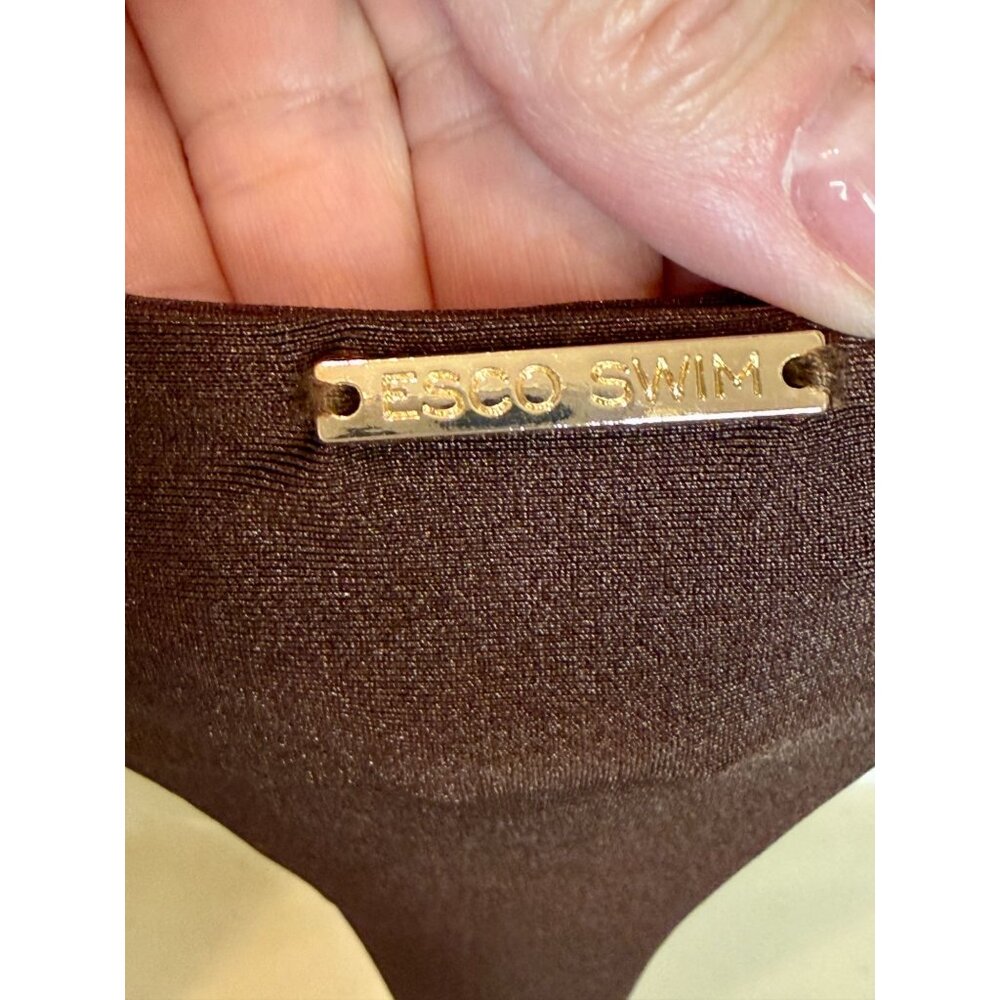 ESCO Swim Brown Joie Thong Bikini NWT - Size M/L - Picture 5 of 7